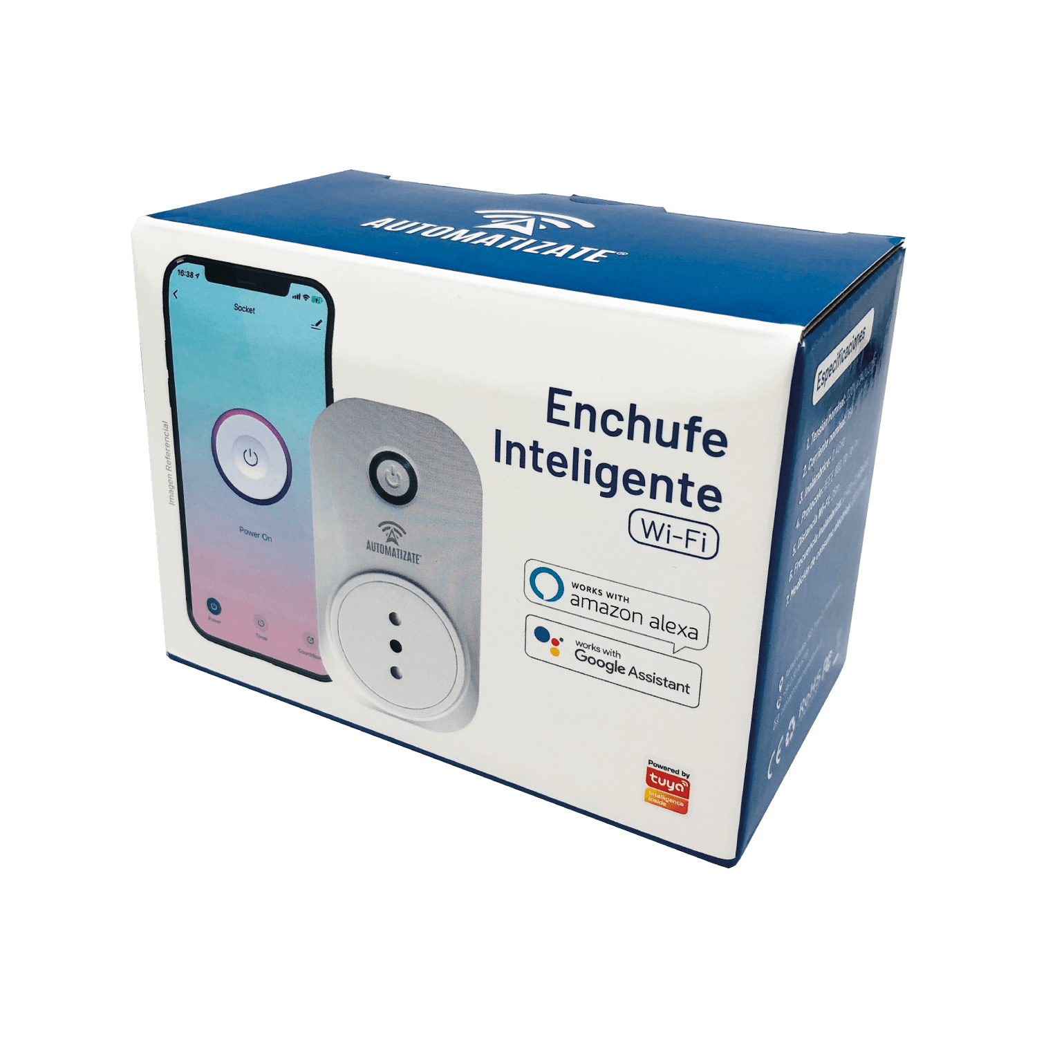 2pieza Enchufes Inteligentes Contacto Interruptor Wifi Alexa
